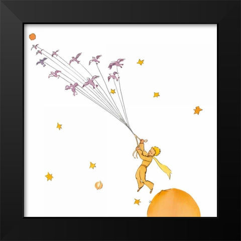 Petit Prince I Black Modern Wood Framed Art Print by De Saint-Exupery, Antoine