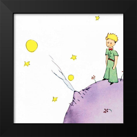 Petit Prince III Black Modern Wood Framed Art Print by De Saint-Exupery, Antoine