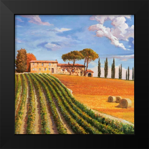 Colline toscane Black Modern Wood Framed Art Print by Galasso, Adriano