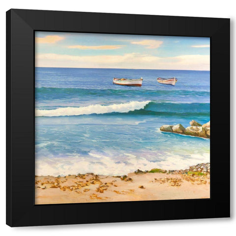 Sul mare (detail) Black Modern Wood Framed Art Print with Double Matting by Galasso, Adriano