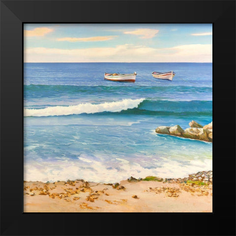 Sul mare (detail) Black Modern Wood Framed Art Print by Galasso, Adriano
