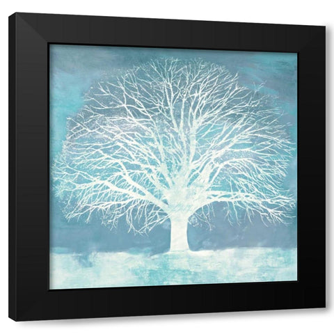 Aqua Oak Black Modern Wood Framed Art Print with Double Matting by Aprile, Alessio