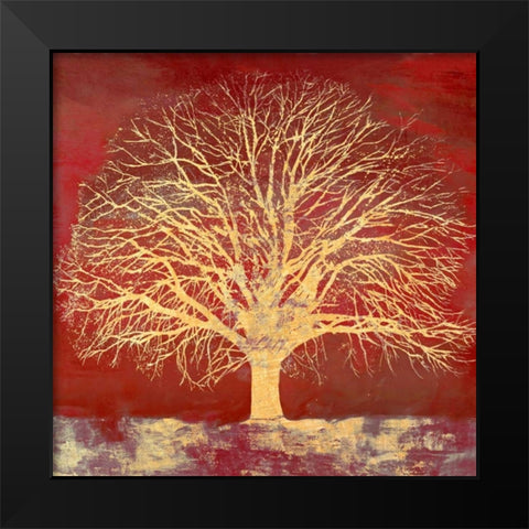Crimson Oak Black Modern Wood Framed Art Print by Aprile, Alessio
