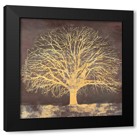 Golden Oak Black Modern Wood Framed Art Print with Double Matting by Aprile, Alessio