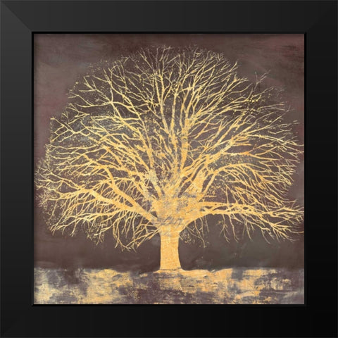 Golden Oak Black Modern Wood Framed Art Print by Aprile, Alessio