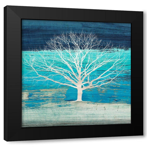 Treescape 3 (Azure, detail) Black Modern Wood Framed Art Print by Alessio, Aprile