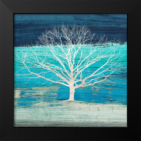 Treescape 3 (Azure, detail) Black Modern Wood Framed Art Print by Alessio, Aprile