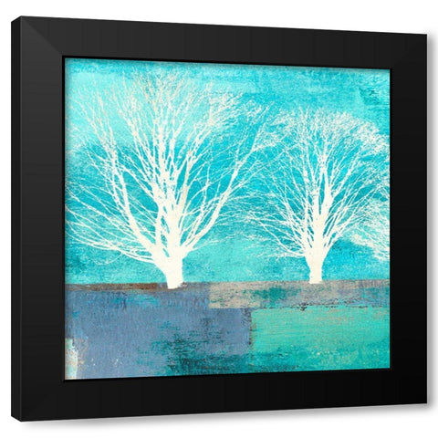 Tree Lines I (detail) Black Modern Wood Framed Art Print with Double Matting by Alessio, Aprile