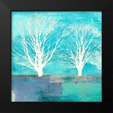 Tree Lines I (detail) Black Modern Wood Framed Art Print by Alessio, Aprile