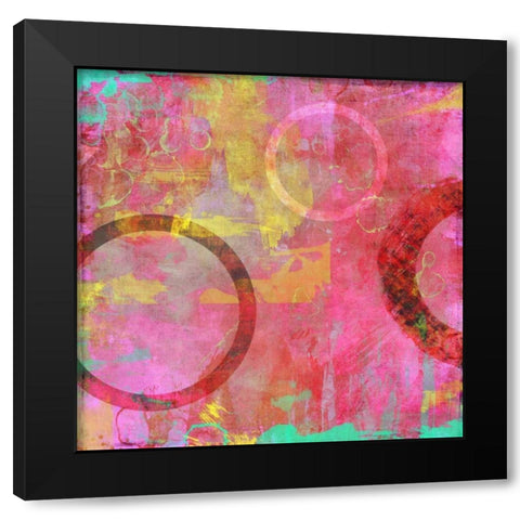 Circle Carnival I Black Modern Wood Framed Art Print by King, Amber