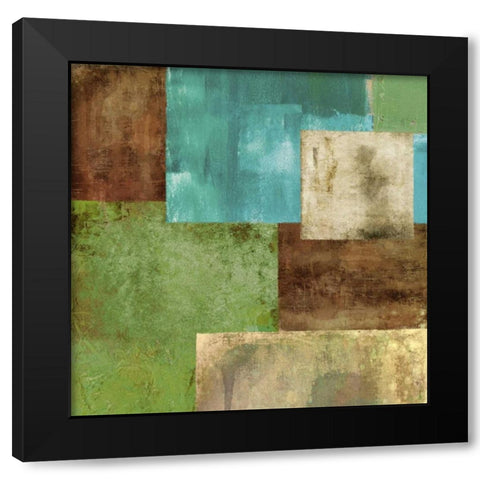 The River I Black Modern Wood Framed Art Print by Baron, Alphonse