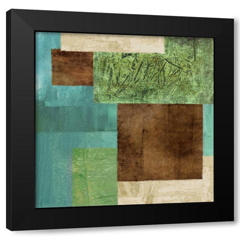 The River II Black Modern Wood Framed Art Print with Double Matting by Baron, Alphonse