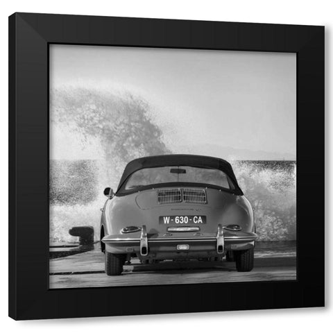 Ocean Waves breaking on Vintage Beauties (detail 1) Black Modern Wood Framed Art Print by Gasoline Images