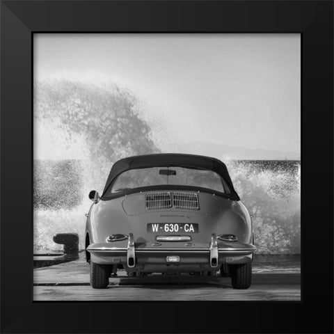 Ocean Waves breaking on Vintage Beauties (detail 1) Black Modern Wood Framed Art Print by Gasoline Images