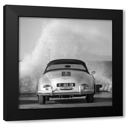 Ocean Waves breaking on Vintage Beauties  (detail 2) Black Modern Wood Framed Art Print with Double Matting by Gasoline Images