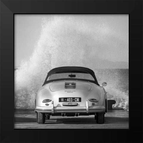 Ocean Waves breaking on Vintage Beauties  (detail 2) Black Modern Wood Framed Art Print by Gasoline Images