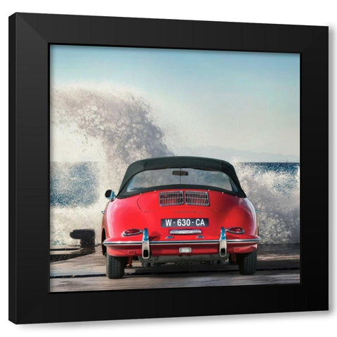 Ocean Waves breaking on Vintage Beauties (detail 1) Black Modern Wood Framed Art Print with Double Matting by Gasoline Images