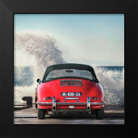 Ocean Waves breaking on Vintage Beauties (detail 1) Black Modern Wood Framed Art Print by Gasoline Images