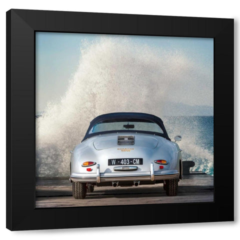 Ocean Waves breaking on Vintage Beauties  (detail 2) Black Modern Wood Framed Art Print with Double Matting by Gasoline Images