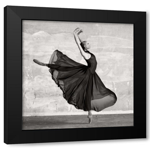 Ballerina Dancing (detail) Black Modern Wood Framed Art Print by Haute Photo Collection
