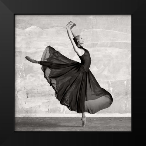 Ballerina Dancing (detail) Black Modern Wood Framed Art Print by Haute Photo Collection