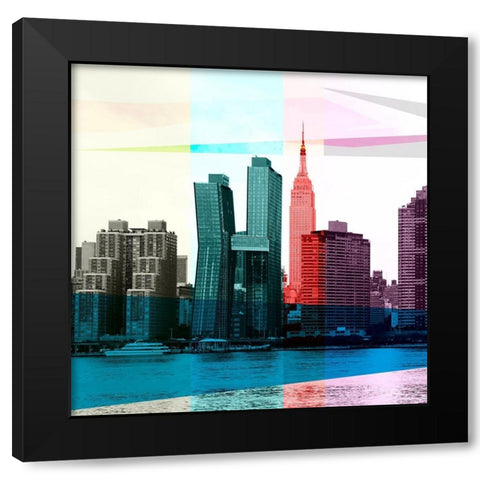 Heart of a City I Black Modern Wood Framed Art Print with Double Matting by Big City Photos