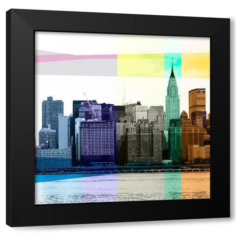 Heart of a City II Black Modern Wood Framed Art Print with Double Matting by Big City Photos