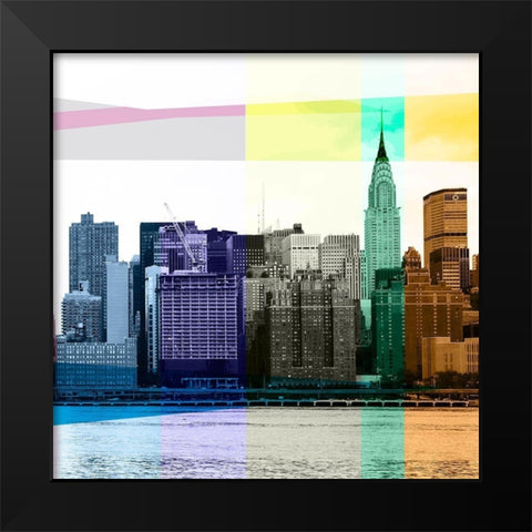 Heart of a City II Black Modern Wood Framed Art Print by Big City Photos