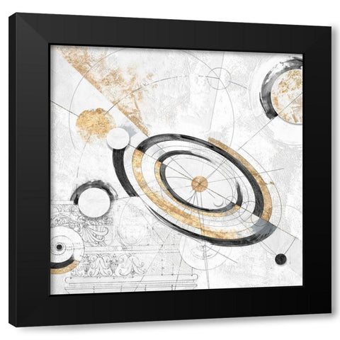 Costellazioni Black Modern Wood Framed Art Print by Armenti, Arturo