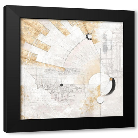 Geosfera Black Modern Wood Framed Art Print by Armenti, Arturo