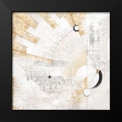 Geosfera Black Modern Wood Framed Art Print by Armenti, Arturo