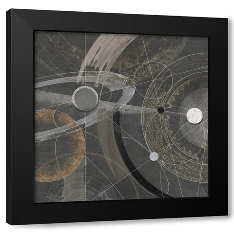 Orbitale II Black Modern Wood Framed Art Print with Double Matting by Armenti, Arturo