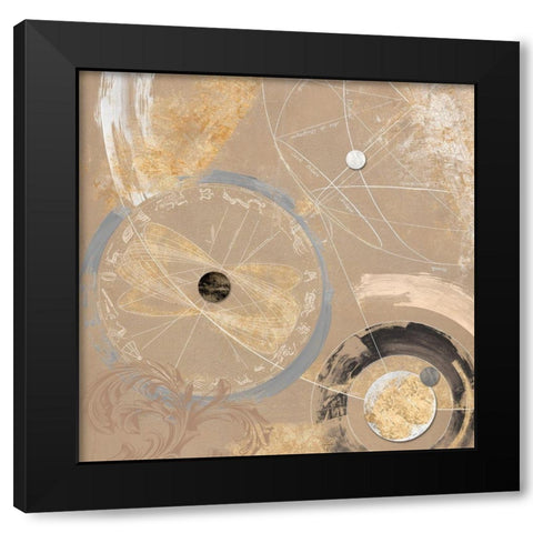 Costellazioni I Black Modern Wood Framed Art Print with Double Matting by Armenti, Arturo