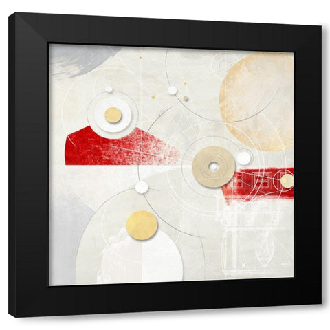 Galassia no 4 - Rosso Black Modern Wood Framed Art Print by Armenti, Arturo
