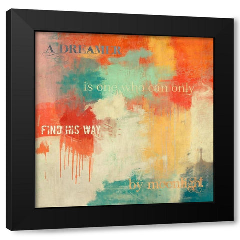 A Dreamer... Black Modern Wood Framed Art Print by Munson, Anne