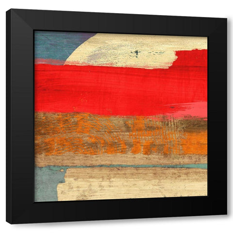 Moon Rising from the Crimson Sky I Black Modern Wood Framed Art Print by Leonardo, Bacci