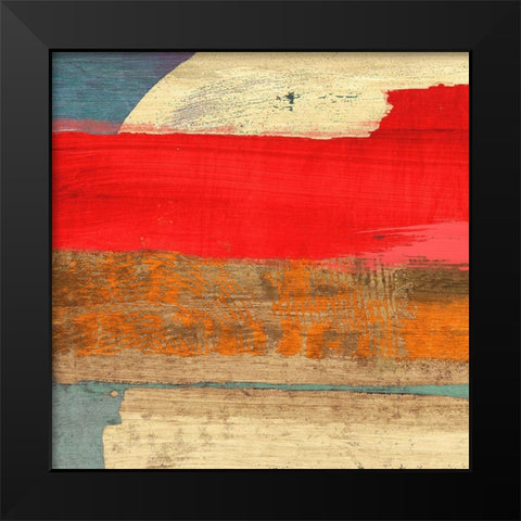 Moon Rising from the Crimson Sky I Black Modern Wood Framed Art Print by Leonardo, Bacci