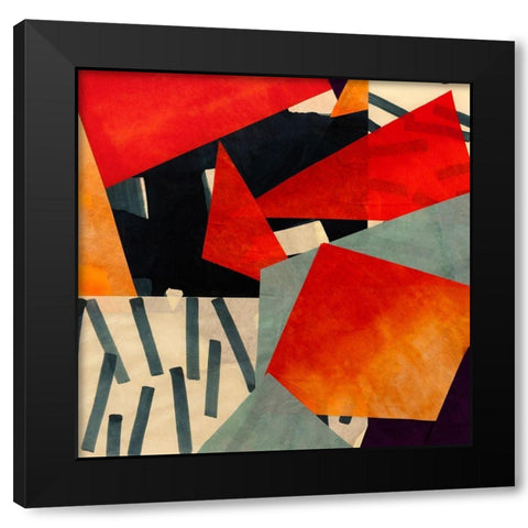 Memphis Blues I Black Modern Wood Framed Art Print with Double Matting by Bacci, Leonardo