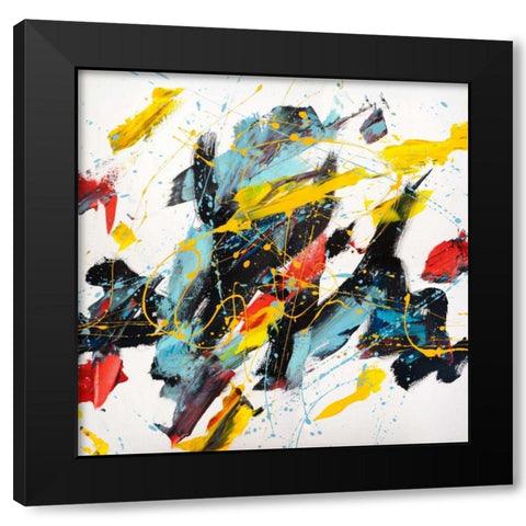 Caprice II Black Modern Wood Framed Art Print by Ferri, Bob