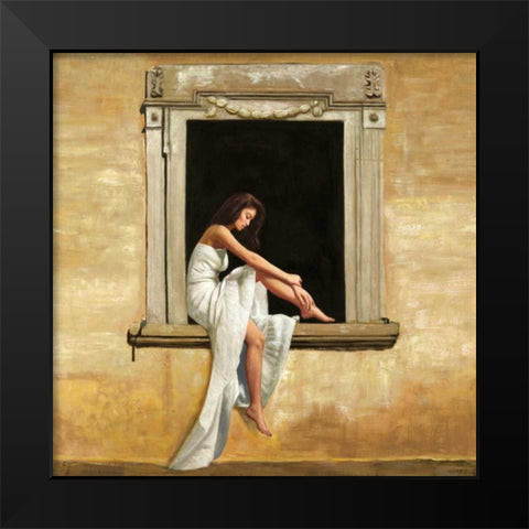 Italian Afternoon Black Modern Wood Framed Art Print by Benson, Pierre