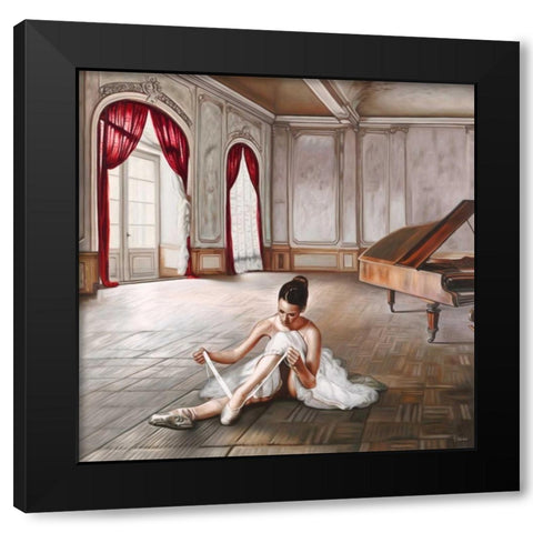 Preparing for dance Black Modern Wood Framed Art Print with Double Matting by Benson, Pierre