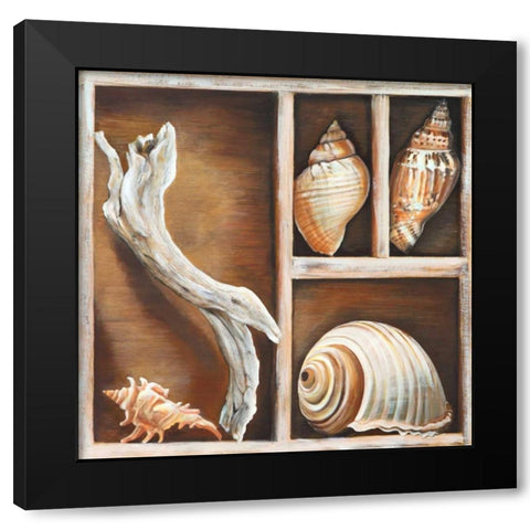 From the Ocean I Black Modern Wood Framed Art Print with Double Matting by Broome, Ted