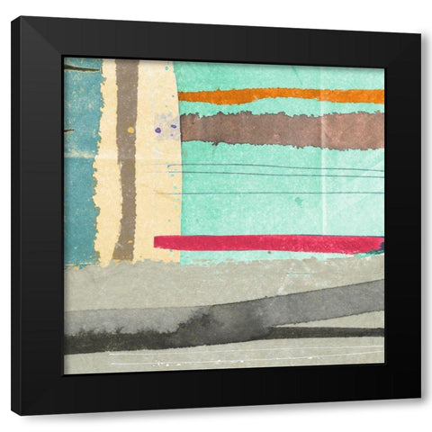 Straight Away II Black Modern Wood Framed Art Print with Double Matting by Viola, Bertel