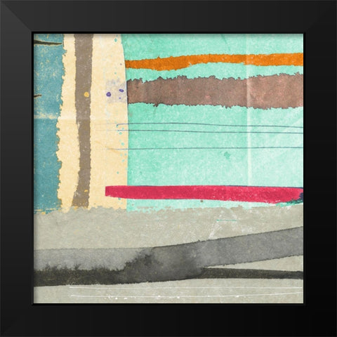 Straight Away II Black Modern Wood Framed Art Print by Viola, Bertel