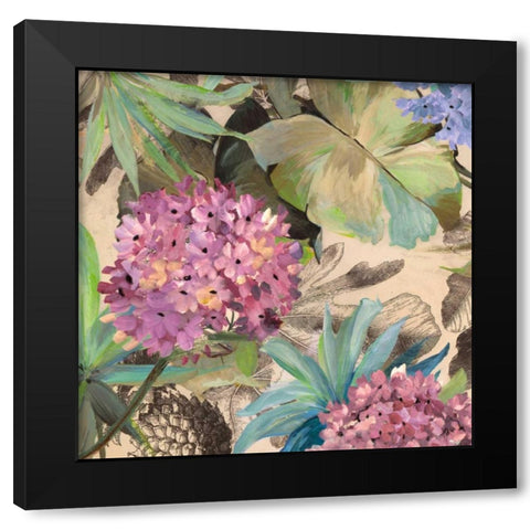 Pink Hydrangeas Black Modern Wood Framed Art Print by Grant, Eve C.