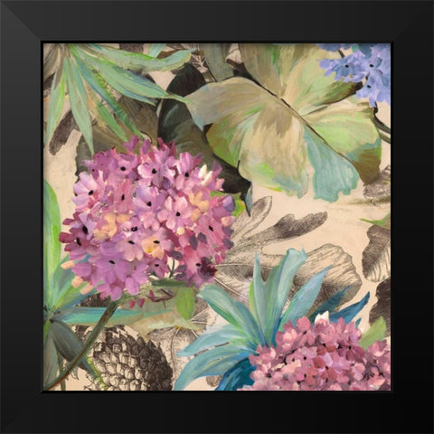 Pink Hydrangeas Black Modern Wood Framed Art Print by Grant, Eve C.