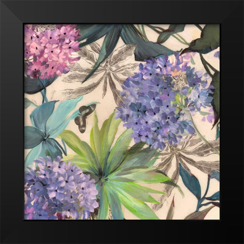 Lilac Hydrangeas Black Modern Wood Framed Art Print by Grant, Eve C.