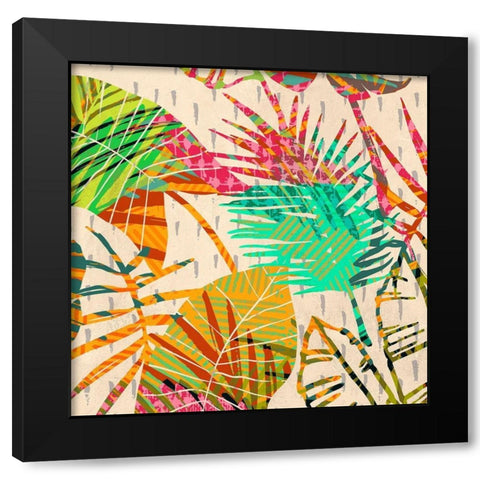 Palm Festoon I Black Modern Wood Framed Art Print by Grant, Eve C.