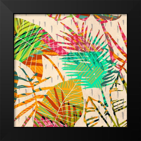Palm Festoon I Black Modern Wood Framed Art Print by Grant, Eve C.