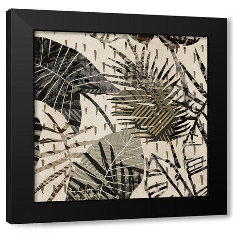 Grey Palms I Black Modern Wood Framed Art Print with Double Matting by Grant, Eve C.